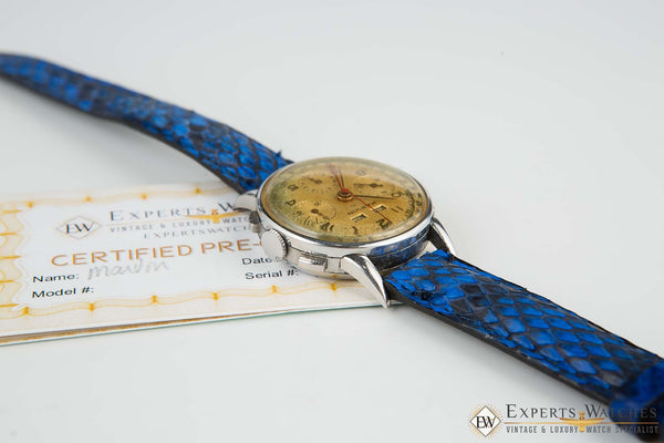 1950s Serviced Vintage Marvin Tropical Valjoux 72C Triple Date Chronograph Watch