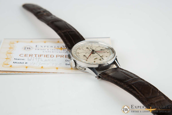 1950s Vintage Wittnauer Valjoux 72C Triple Date Calendar Chronograph Watch