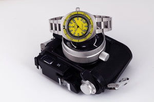 Limited Edition CREPAS SEA PROJECT 1200m iconic Swiss Made Diver Watch Yellow