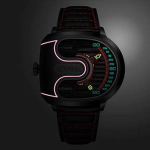 New Limited Edition Atowak Ettore Drift 4-Arm Wandering Hour Black Red Watches