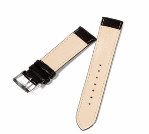 Retro PU Leather Watch Strap Band Metal Buckle Black & Brown 18 MM - Experts Watches Watch Strap
