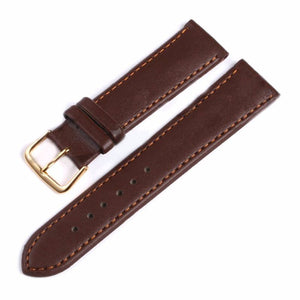 Retro PU Leather Watch Strap Band Metal Buckle Black & Brown 18 MM - Experts Watches Watch Strap