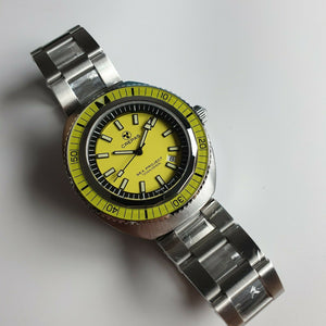 Limited Edition CREPAS SEA PROJECT 1200m iconic Swiss Made Diver Watch Yellow