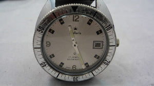 Sold!!! 1970 Vintage Diver Swiss Dive MENS STELLARIS 17 JEWELS Automatic FREE ECHO Watch - Stellaris Wristwatches