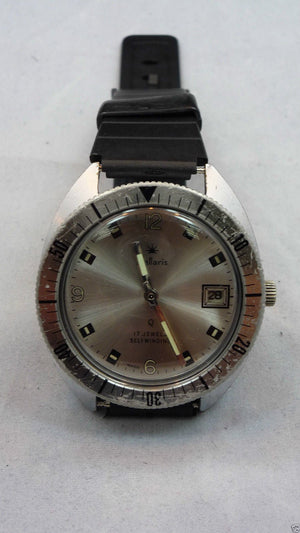 Sold!!! 1970 Vintage Diver Swiss Dive MENS STELLARIS 17 JEWELS Automatic FREE ECHO Watch - Stellaris Wristwatches