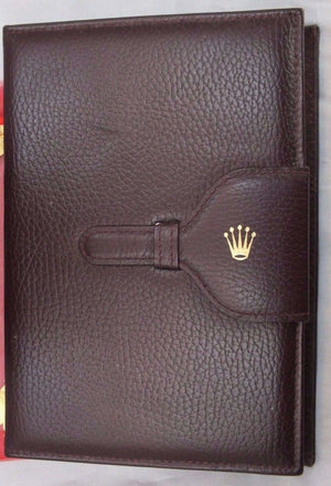 Sold!!! Vintage Rolex Brown Leather Notepad NoteBook ref 710604 Great w/ GMT Submeriner - Rolex Organizers & Day Planners
