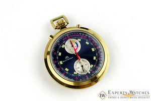 Vintage 1970s Bucherer Chronograph Panda Pocket Watch Regatta Doctor Soccer CPO - Bucherer Pocket Watch