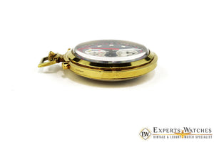 Vintage 1970s Bucherer Chronograph Panda Pocket Watch Regatta Doctor Soccer CPO - Bucherer Pocket Watch