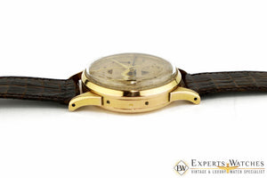 1950s Vintage OFAIR Datora Triple Date Chronograph 18K Gold Valjoux 72c Watch BP - OFAIR Wristwatches