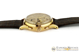 1950s Vintage OFAIR Datora Triple Date Chronograph 18K Gold Valjoux 72c Watch BP - OFAIR Wristwatches