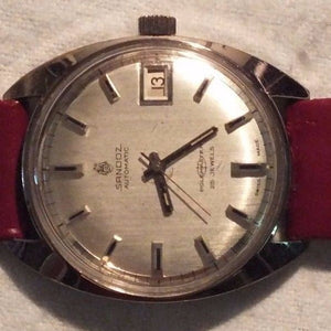Vintage Rare Sandoz Polemaster Stainless Steel Swiss Automatic Dress Men's Watch - Sandoz Wristwatches