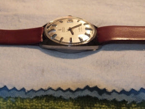 Vintage Rare Sandoz Polemaster Stainless Steel Swiss Automatic Dress Men's Watch - Sandoz Wristwatches