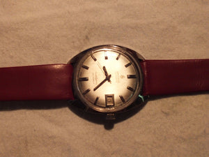 Vintage Rare Sandoz Polemaster Stainless Steel Swiss Automatic Dress Men's Watch - Sandoz Wristwatches