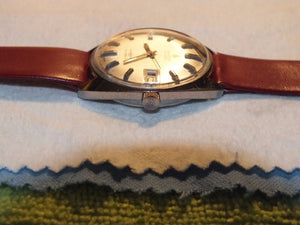 Vintage Rare Sandoz Polemaster Stainless Steel Swiss Automatic Dress Men's Watch - Sandoz Wristwatches